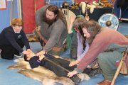 reenacted Viking burial